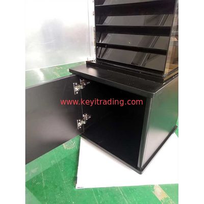 Floor Standing Rotating Zippo Lighter Display Case With Storage Cabinet