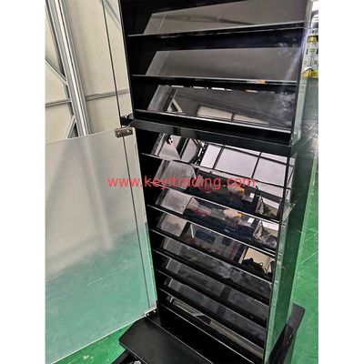 Floor Standing Rotating Zippo Lighter Display Case With Storage Cabinet