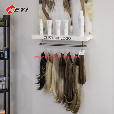 Customized Acrylic Hair Extension Rack Beauty Hair Salon White /Black Wall-Mounted Wig Display Stand Hair Extensions Holder
