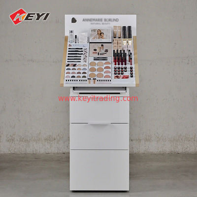 Retail Cosmetic Display Shelf Metal Wood Display Racks Cosmetics Beauty Supply Store Shelf Makeup Stand Showcase Display