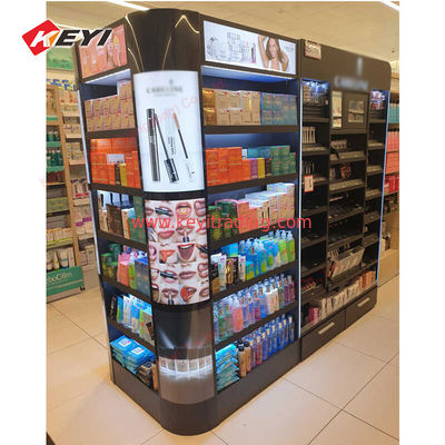 Customized Shopping Mall Floor Stand Display Rack Retail Store Beauty Salon Furniture For Cosmetic Display Cabinet