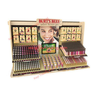 New Style Luxury Skincare Display Cabinet Beauty Salon Wood Display Rack Furniture Makeup Nail Polish Display Stand