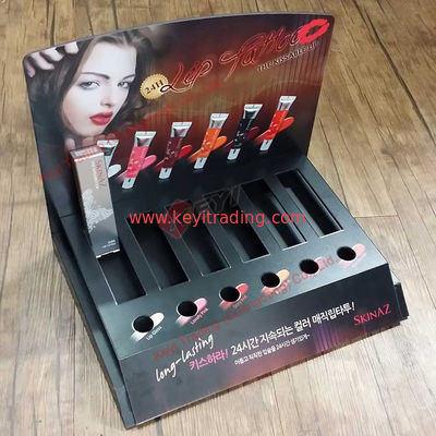 Supermarket Shopping Mall Counter Desktop Custom Cosmetic Makeup Products Display Stand Lipstick Custom Display Cabinet