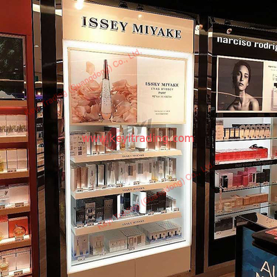 High Quality Nice Design Oem Accept New Promotion Cosmetic Retail Makeup Products Display Shelves Cabinet