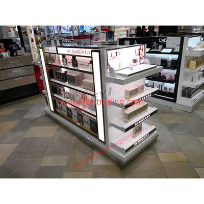 retail store wooden display shelving gondola for customized supermarket equipment beauty salon studio cosmetic display