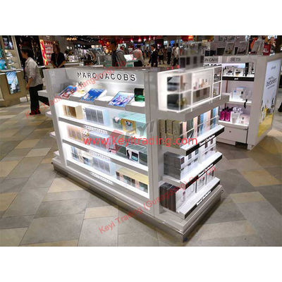 retail store wooden display shelving gondola for customized supermarket equipment beauty salon studio cosmetic display