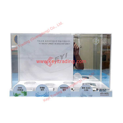 New Design Factory Custom High-End Cosmetic Acrylic Display Stand Makeup Display Holder White Acrylic Stand For Products