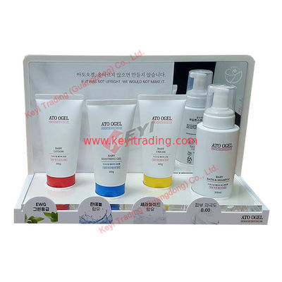 New Design Factory Custom High-End Cosmetic Acrylic Display Stand Makeup Display Holder White Acrylic Stand For Products