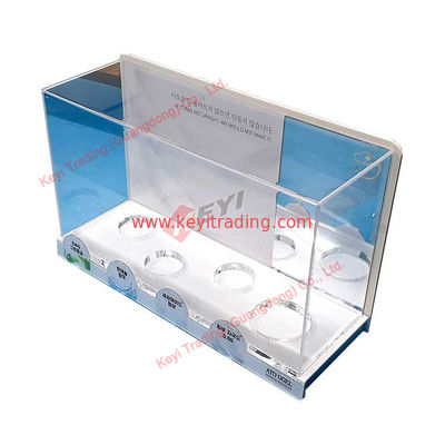 New Design Factory Custom High-End Cosmetic Acrylic Display Stand Makeup Display Holder White Acrylic Stand For Products