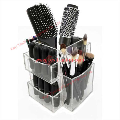 Customized Acrylic Cosmetics Brush Eyebrow Brush Displays Stand Table Top Perfume Display Stand For Cosmetics Store