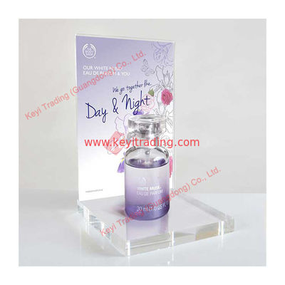 High Quality OEM Design Countertop Acrylic Display Holder Perfume Makeup Display Plexiglass Costmetic Display Block