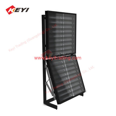 Retail Price Card Display Case PSAs TCG Display Fixtures Metal Repositionable Rail Card Display Stand Single-Sided Showcase
