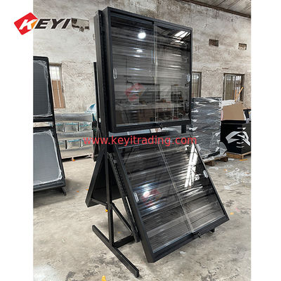 Premium Graded Cards Display Frame Case FloorStanding Metal Acrylic Rails Trading Card Display Single Card Showcase