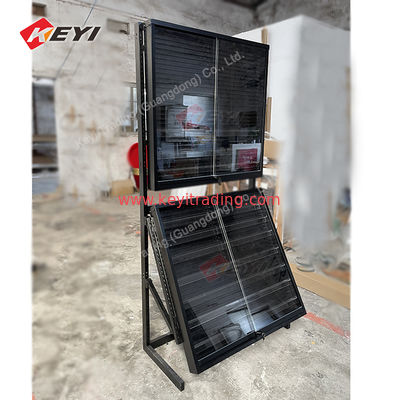 Premium Graded Cards Display Frame Case FloorStanding Metal Acrylic Rails Trading Card Display Single Card Showcase