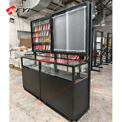LED Lighting Single Side Graded Card Showcases Display Stands With Sliding Lockable Doors for Retail Trading Card Store