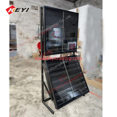 Custom Floor Metal Stand Tcg Trading Card Display Case Gondola Shelves Graded Card Display Rack for Retail Stores Sport Cards