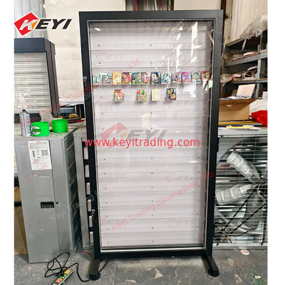 Custom Metal Frame PSA TCG Cards Display Design Collectible Acrylic Game Cards Case Sports Trading Card Showcase With Led Lights