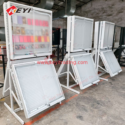 Repostionable Rail Card Display Case Retail Wholesale Pokemon Trading Card Metal and Acrylic Display Rack for TCG Store