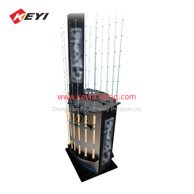 Custom Single Siede Solid Wooden Fishing Rod Display Rack For Retail