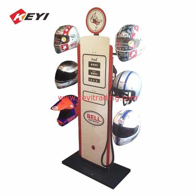 Custom Retail POS Floor Stand Hanging Motorcycle Helmet Display Rack
