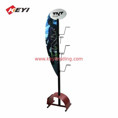 Custom Retail POS Floor Stand Hanging Motorcycle Helmet Display Rack