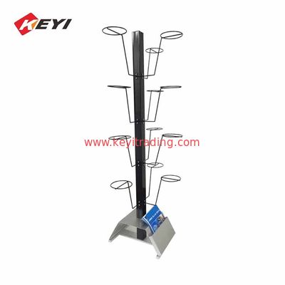 Custom Retail POS Floor Stand Hanging Motorcycle Helmet Display Rack