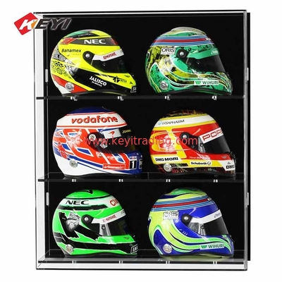 factory custom Wall Mount Acrylic Mini Motorcycle Helmet Display Case