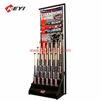 sports equipment Retail Store Floor Metal Stand Hanging Baseball Bat Display Rack