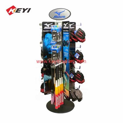 sports equipment Retail Store Floor Metal Stand Hanging Baseball Bat Display Rack