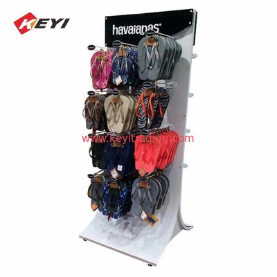 Floor Standing Metal Wire Mesh Flip Flops Display Stand For Retail Shop