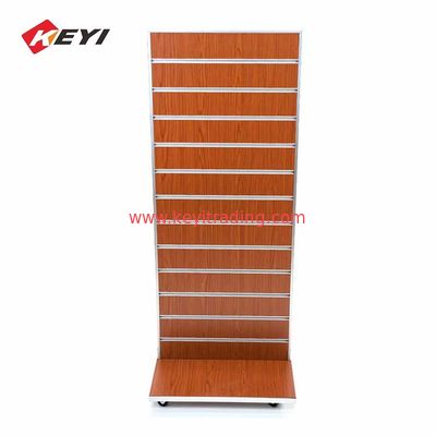 Double Sided Wooden MDF Slatwall Display Rack For Retail Store