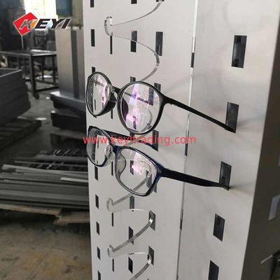 Rotating Eyeglasses Stand Floor Sunglasses Display Rack With Caster - top mirror