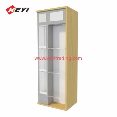 Luxury Free Standing Wood Wine Display Cabinet With Led Light