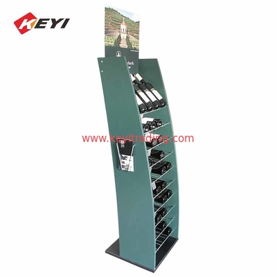 Modern Popular Floor Wood Shelf Red Wine Bottle Display Rack For Sale