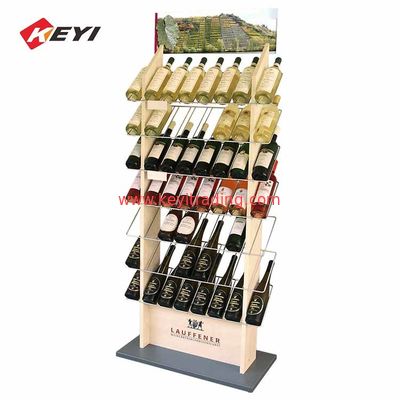 China Factory Custom Floor Standing Liquor Bottle Display Stand For Retail