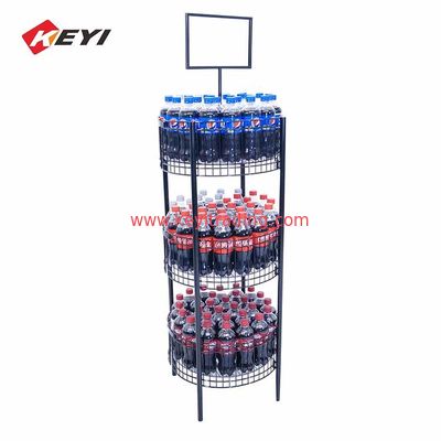 Coca-Cola Drinks Stand Floor Metal Beverage Display Rack For Retail