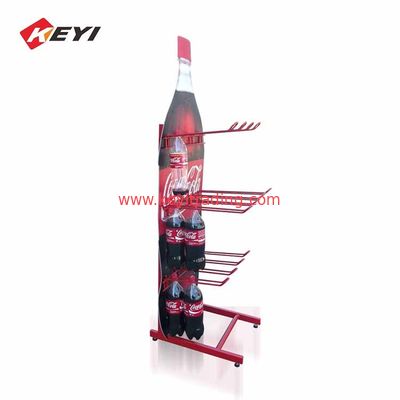 Coca-Cola Drinks Stand Floor Metal Beverage Display Rack For Retail