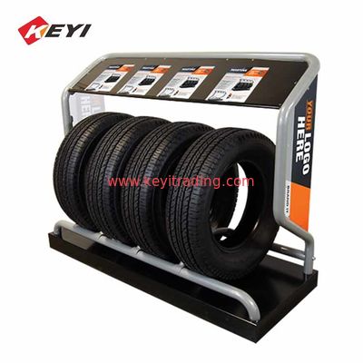 Wholesale Custom Retail Shop Floor Standing Car Tyres Display Rack
