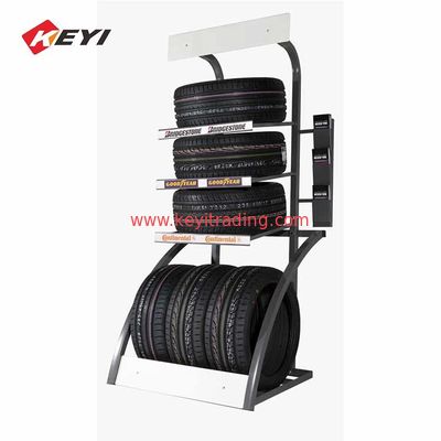 Wholesale Custom Retail Shop Floor Standing Car Tyres Display Rack
