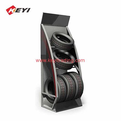 Wholesale Custom Retail Shop Floor Standing Car Tyres Display Rack