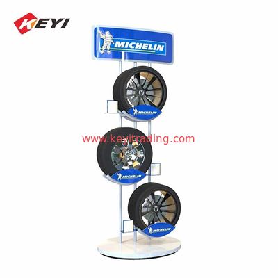Made In China Car Tyre Promotional Stand Retail Display Racks For Tire