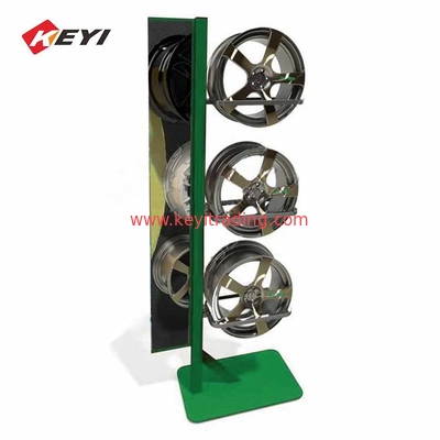Professional Factory Custom Metal Floor Car Wheel Rim Stand Alloy Wheel Display Rack