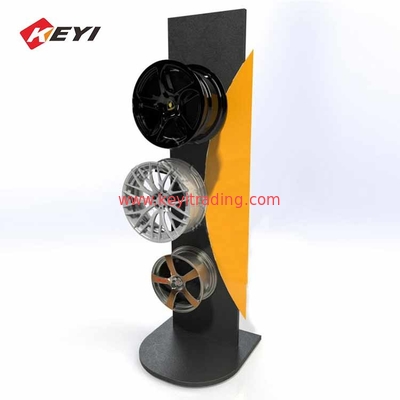Professional Factory Custom Metal Floor Car Wheel Rim Stand Alloy Wheel Display Rack
