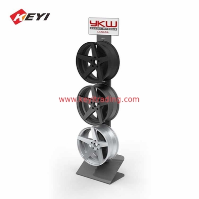 Professional Factory Custom Metal Floor Car Wheel Rim Stand Alloy Wheel Display Rack