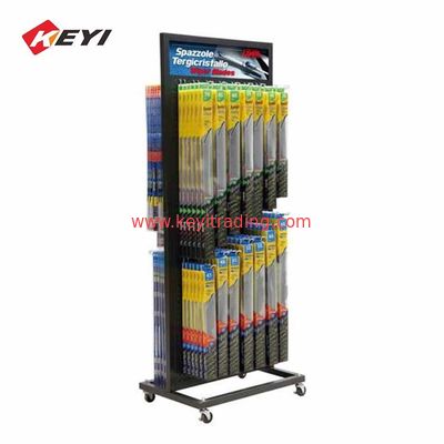 Double Sided Metal Wiper Stand Windshield Wiper Display Racks With Sign Holder Frame