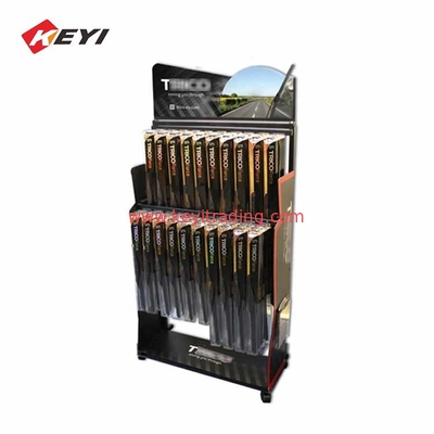Floor Standing Metal Car Wiper Stand Hanging Wiper Blade Display Rack For Retail