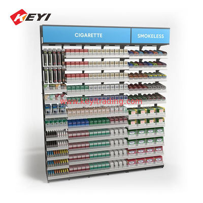 Custom Convenience Store Floor Cigarette Display Fixture Cigarettes Shelf For Sale