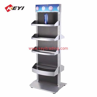 Custom Design Double Sided Floor Metal Shower Gel Display Stand Shampoo Display Rack