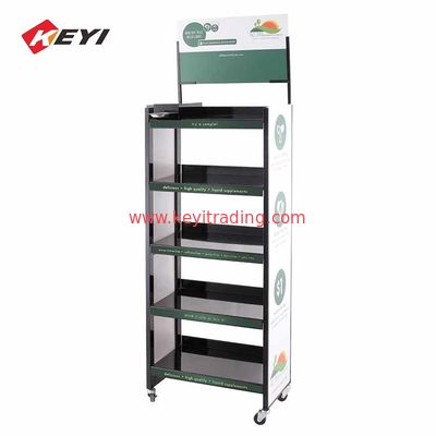 Custom Design Double Sided Floor Metal Shower Gel Display Stand Shampoo Display Rack