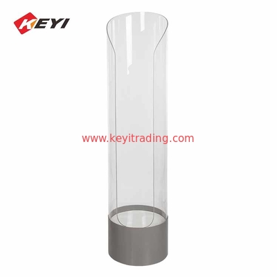 Floor Standing Clear Cylinder Acrylic Neck Pillow Display Stand